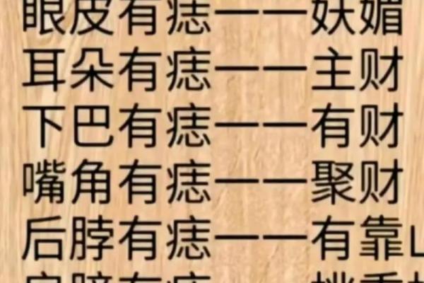 痣相解析：全身不同部位痣的命理含义