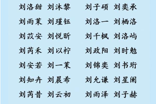 刘氏宝宝两字佳名精选