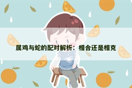 属鸡与蛇的配对解析：相合还是相克