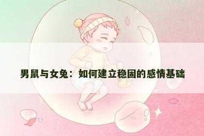 男鼠与女兔：如何建立稳固的感情基础