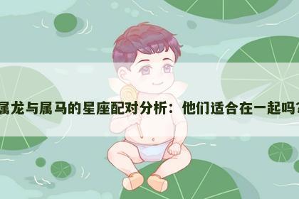 属龙与属马的星座配对分析：他们适合在一起吗？