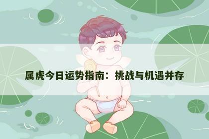 属虎今日运势指南：挑战与机遇并存